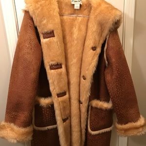 Carmel/Tan Scandinavian Faux Fur Coat
